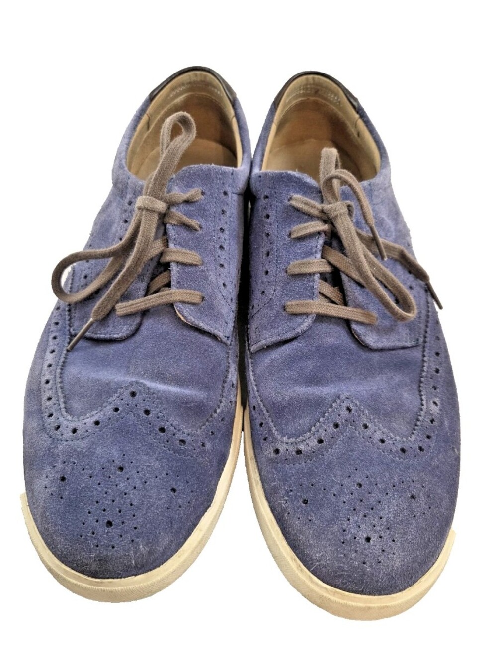 Cole Haan Joshua Wingtip Oxford Sneakers Men's 12 M Blue Suede Casual Shoes